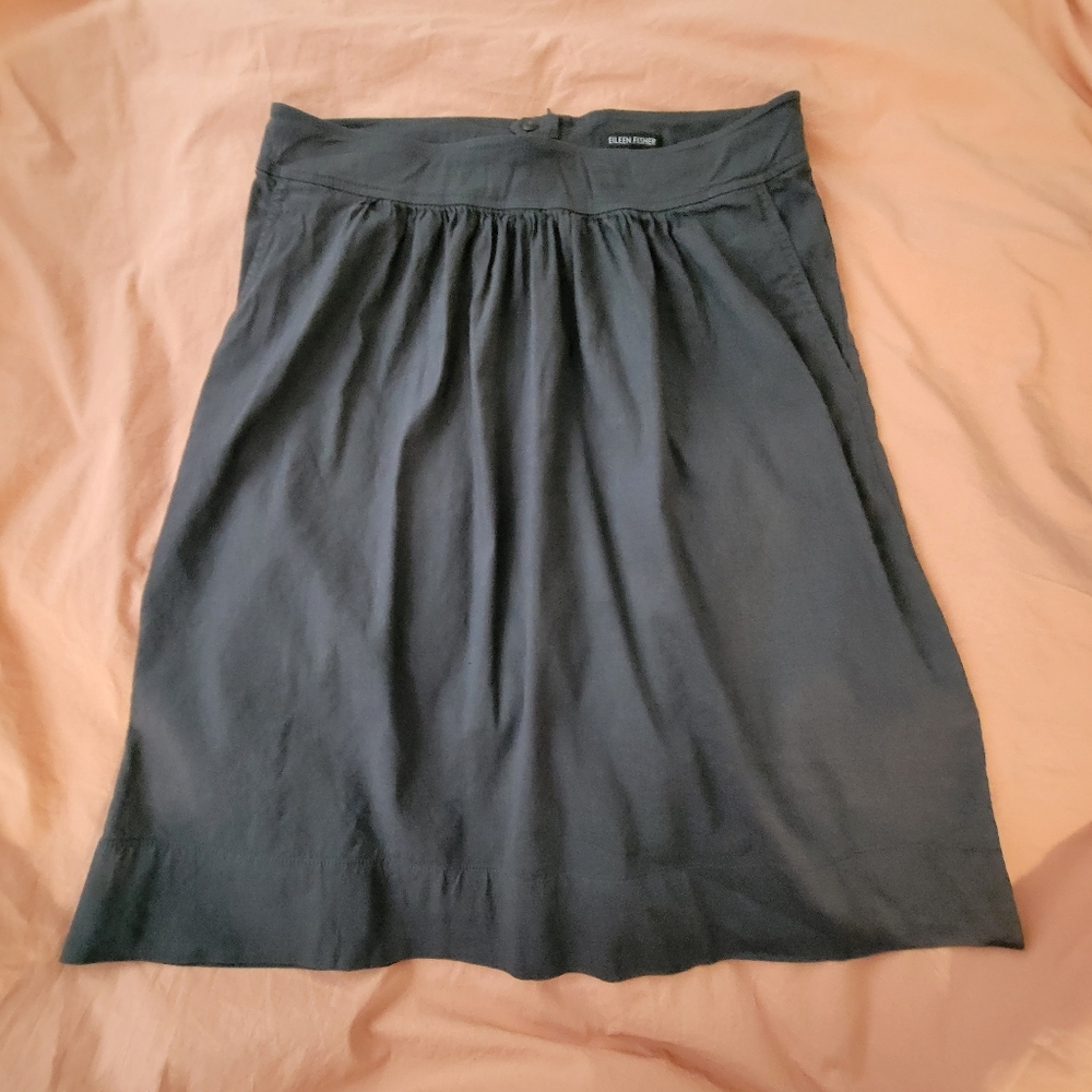 Eileen Fisher | Linen Blend A-Line Skirt with Pockets